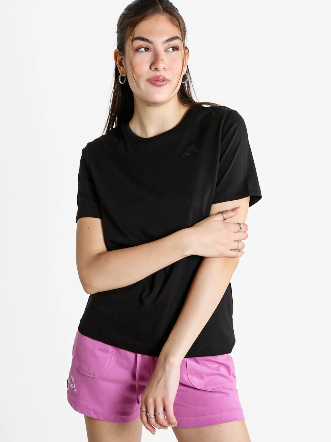 Kappa T-shirt donna in cotone con logo