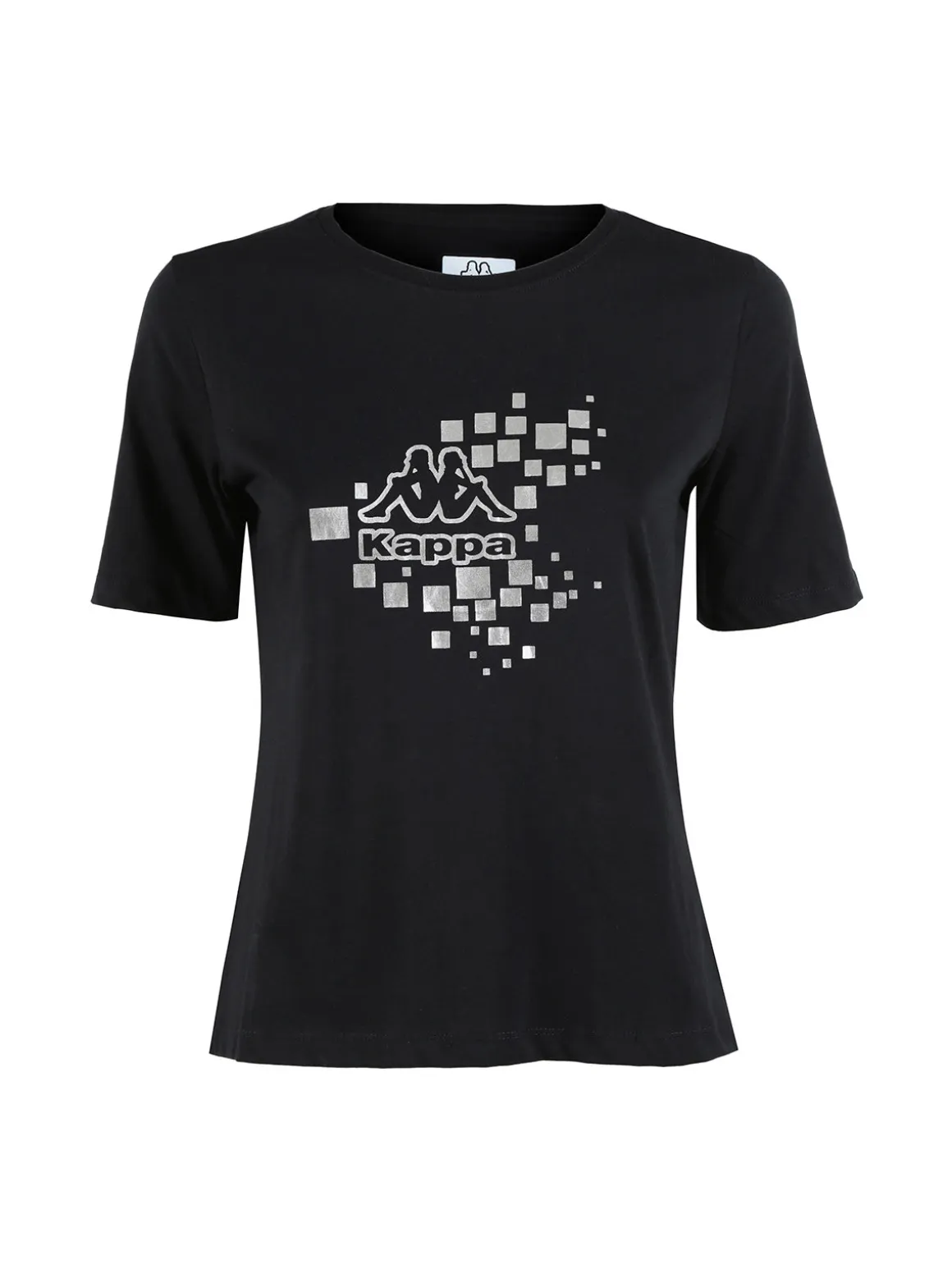 Kappa T-shirt donna in cotone con logo metallizato