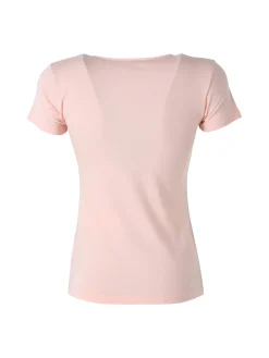Kappa T-shirt girocollo da donna in cotone bielastico - rosa