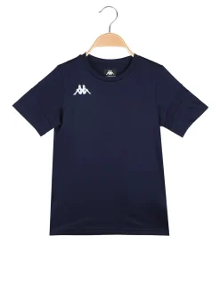 Kappa T-shirt sportiva da ragazzo con logo - blu scuro