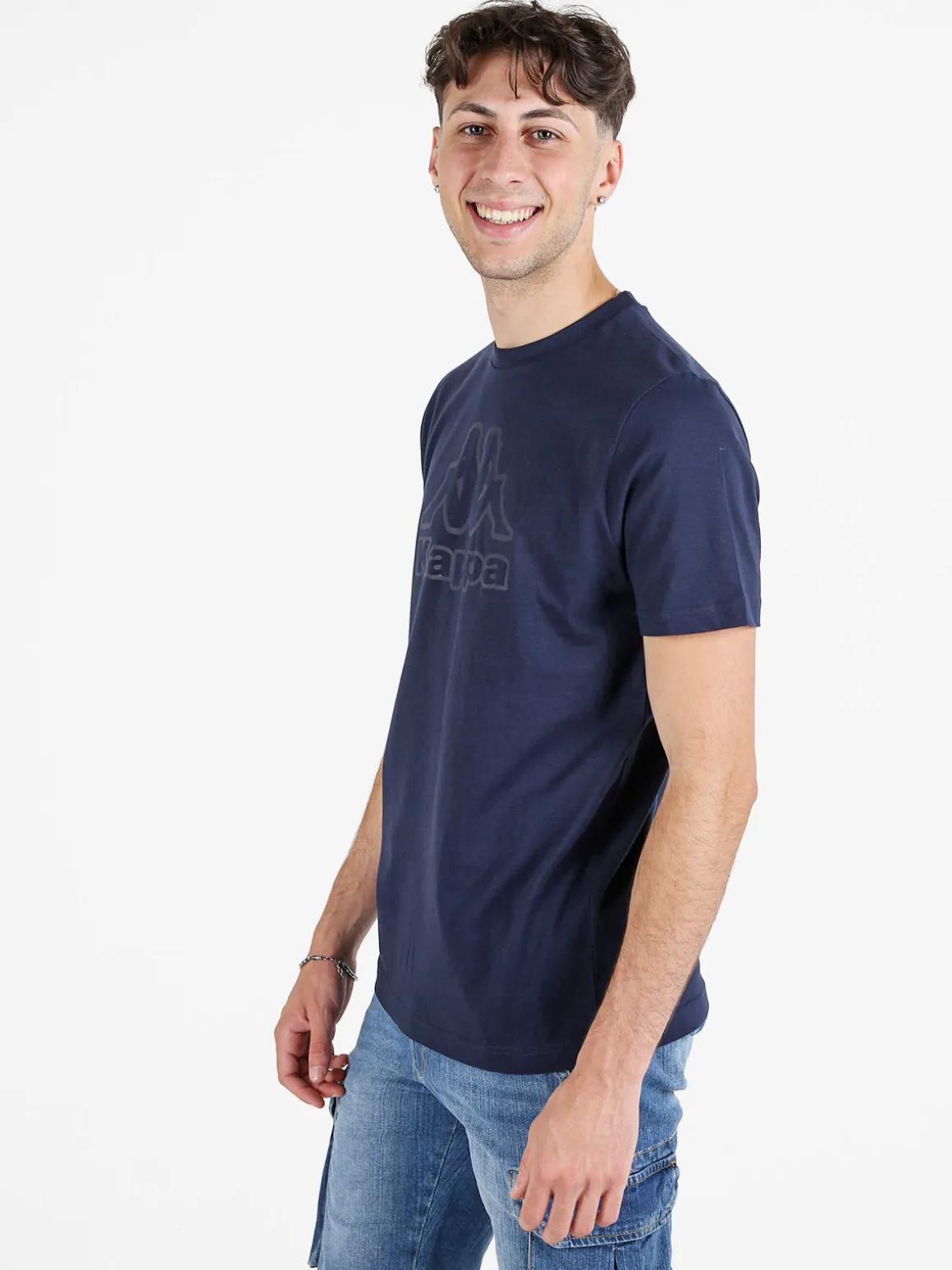 Kappa T-shirt uomo in cotone con logo
