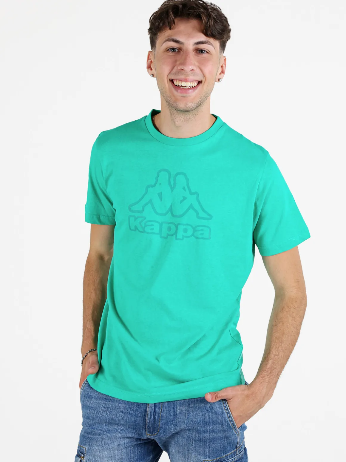 Kappa T-shirt uomo in cotone con logo