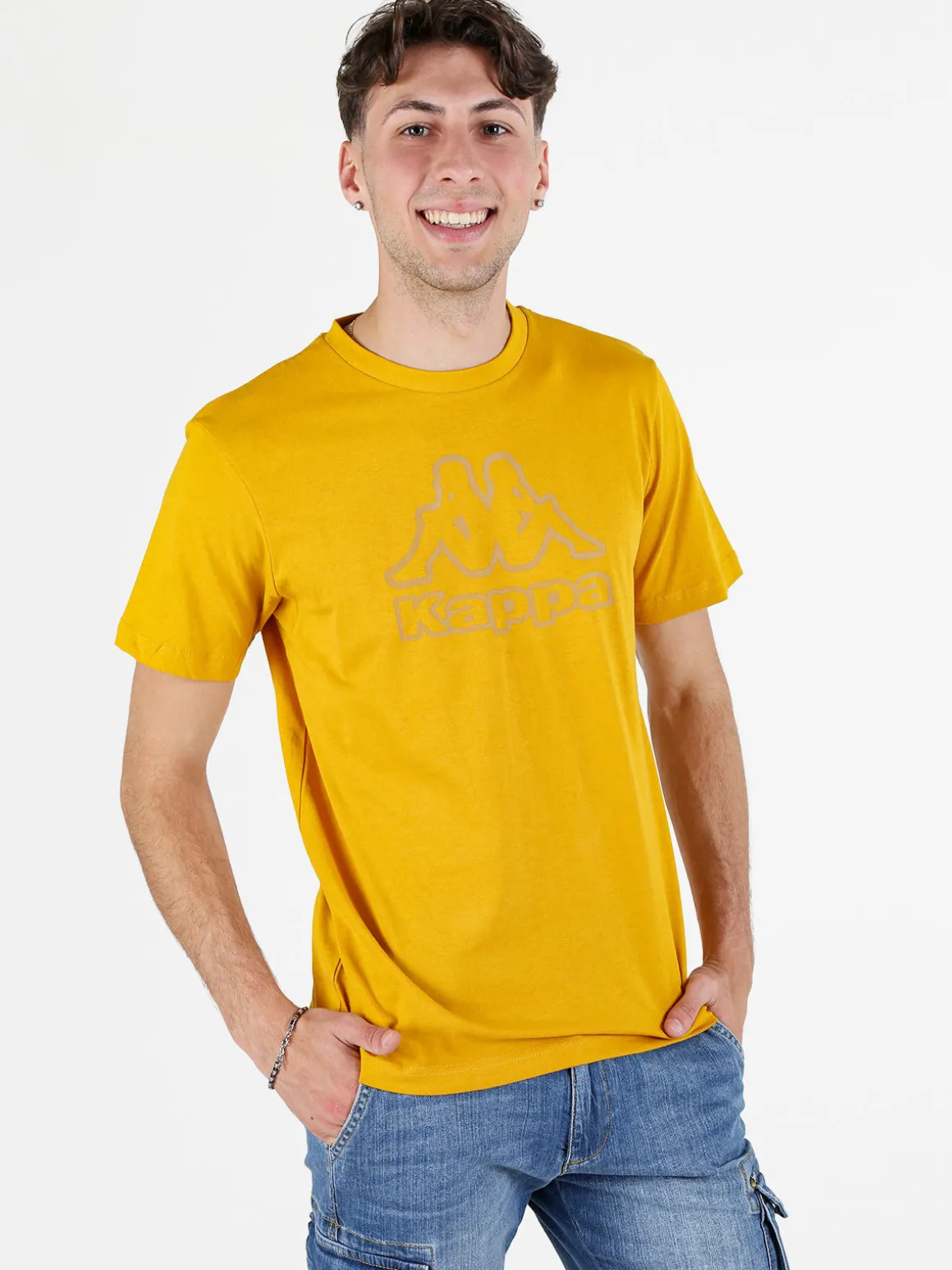 Kappa T-shirt uomo in cotone con logo