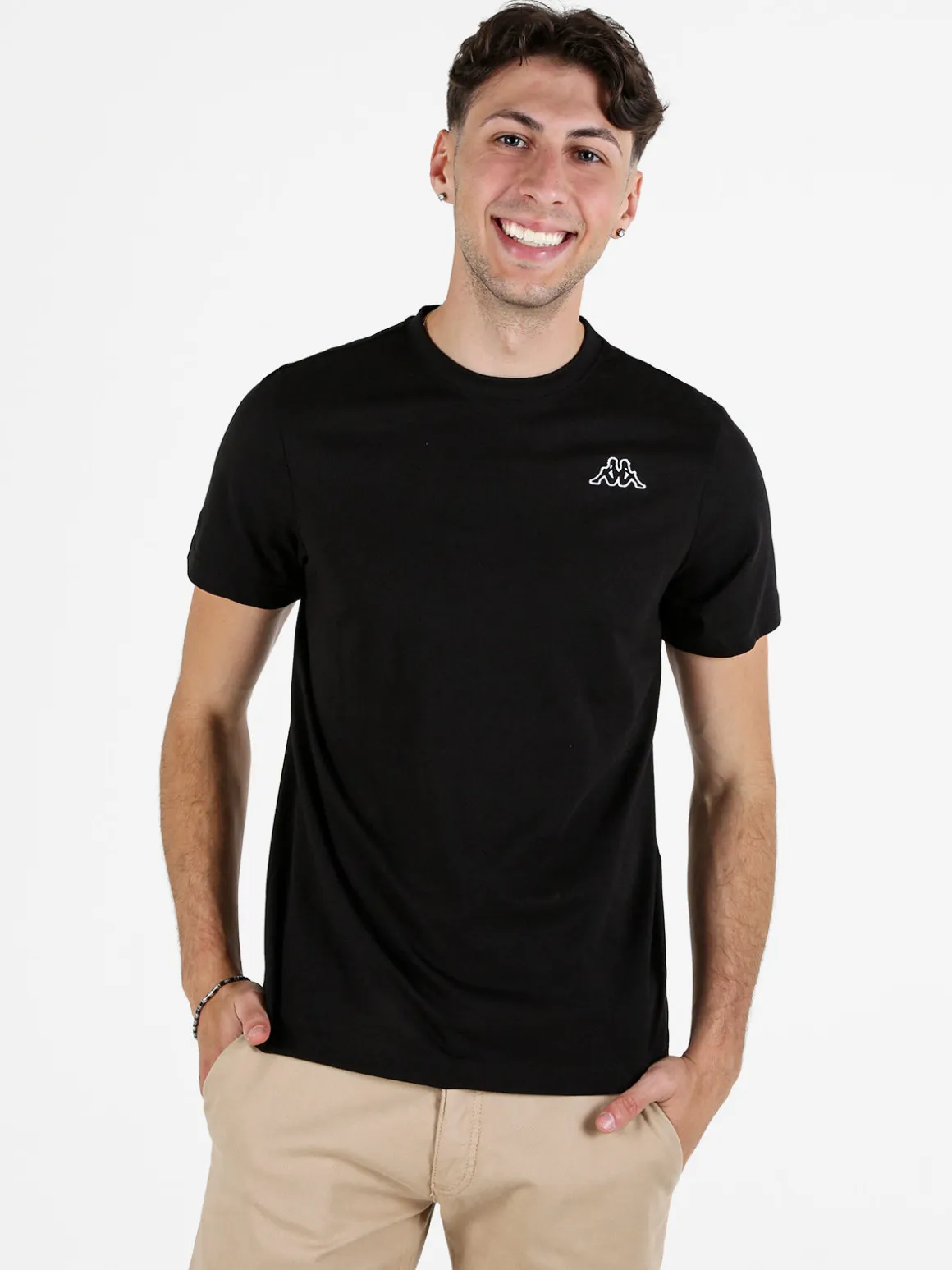 Kappa T-shirt uomo slim fit in cotone