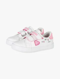 Kappa ZOOM Sneakers da bambina in ecopelle con strappi - bianco