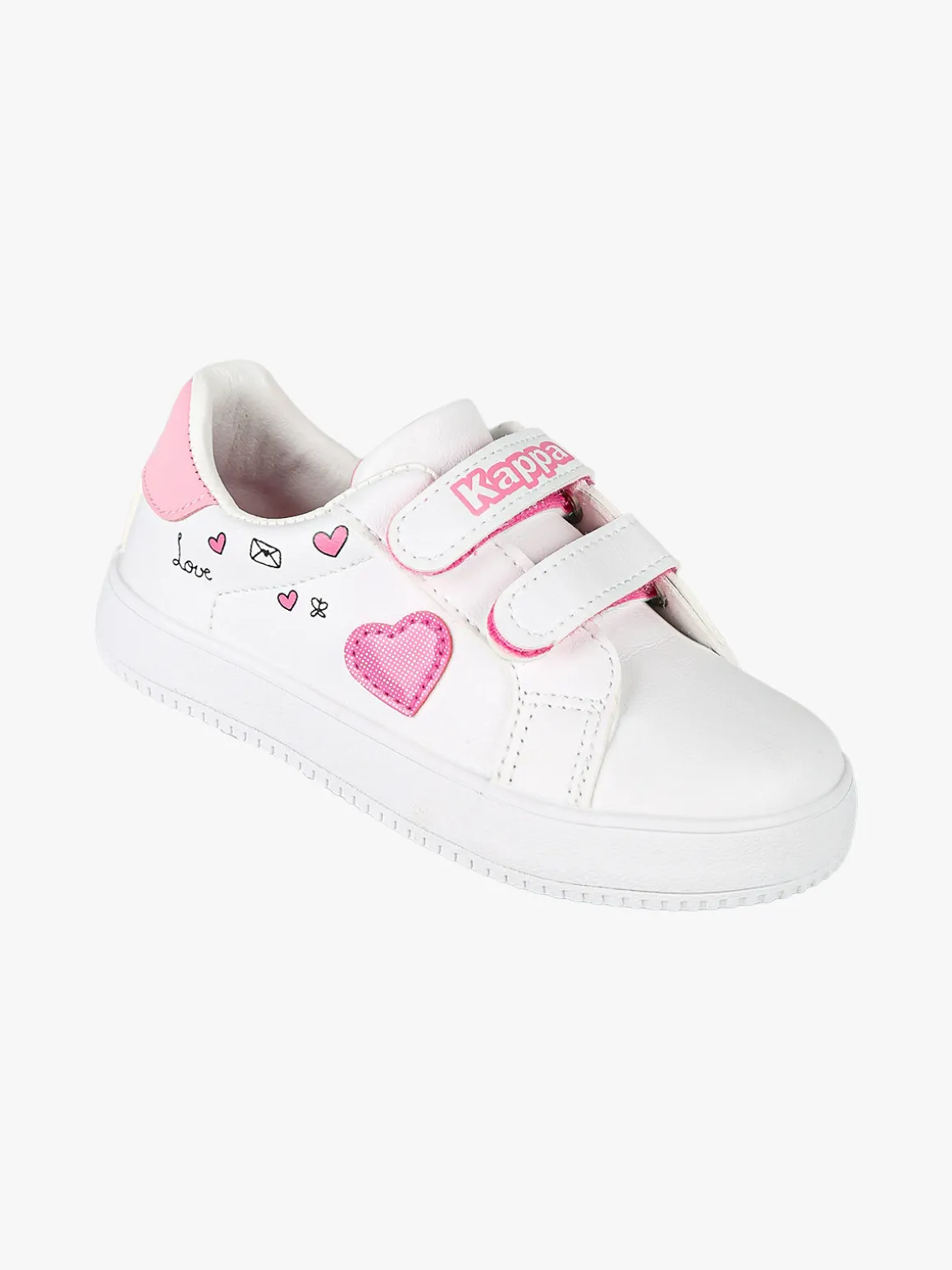 Kappa ZOOM Sneakers da bambina in ecopelle con strappi - bianco