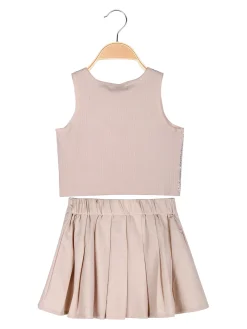 Karino Kids Completo casual da bambina con top luccicante e pantagonna plissettata