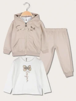 Karino Kids Completo 3 pezzi da neonata con cappuccio e zip