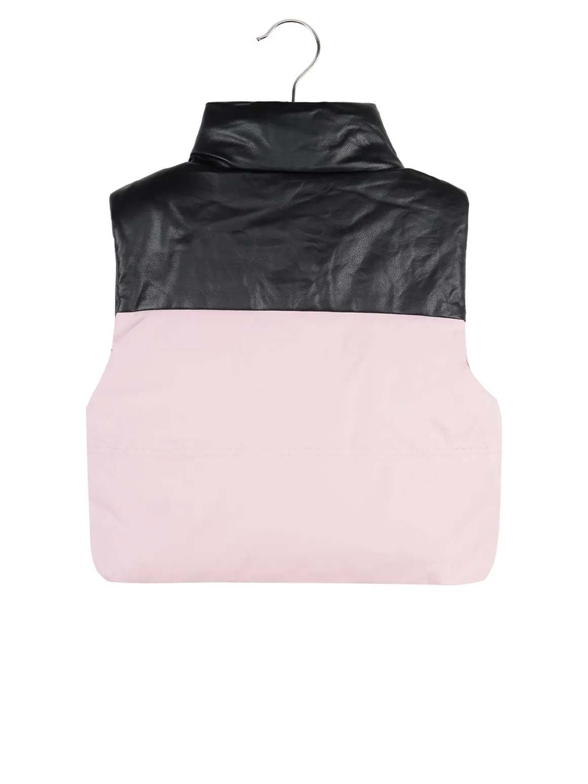 Karino Kids Gilet da ragazza in ecopelle con zip