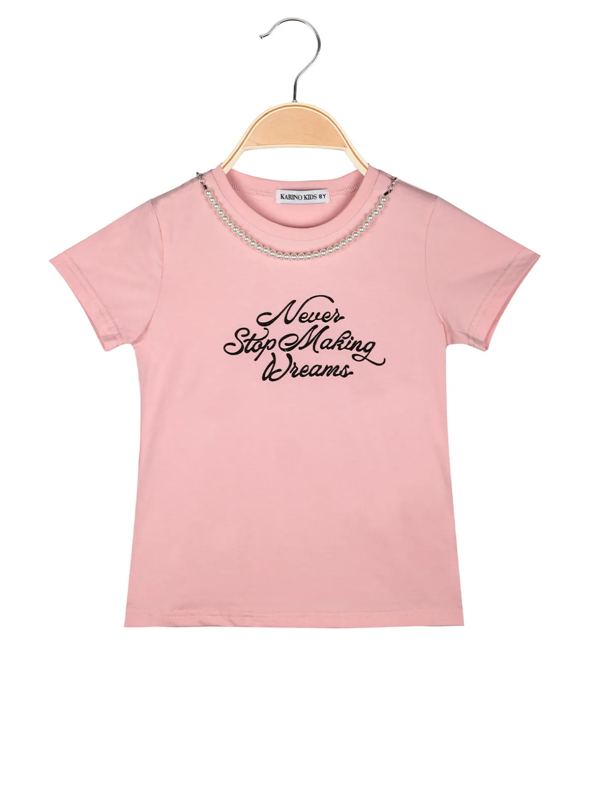 Karino Kids T-shirt da bambina con collana di perle