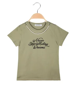 Karino Kids T-shirt da bambina con collana di perle