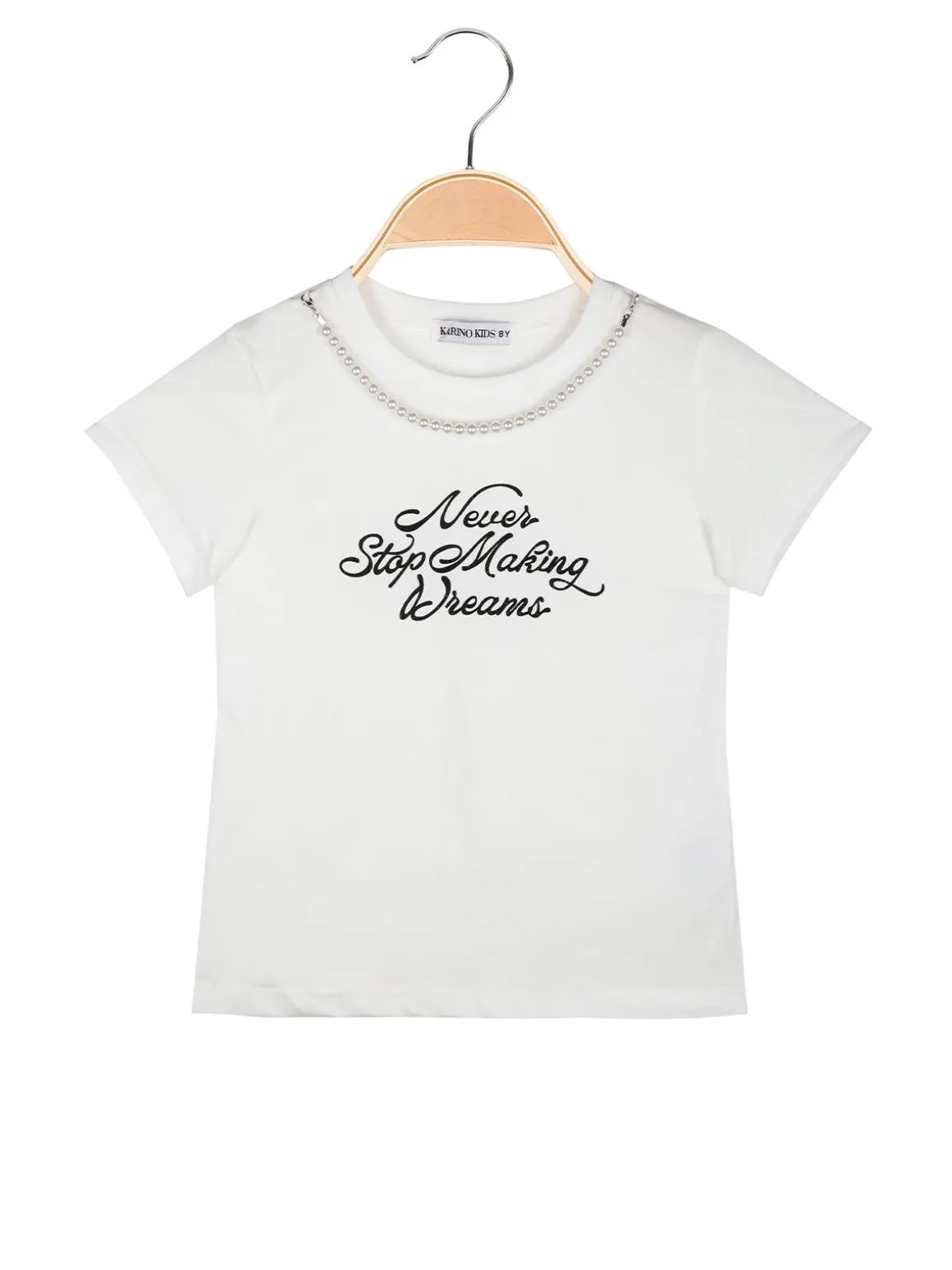 Karino Kids T-shirt da bambina con collana di perle