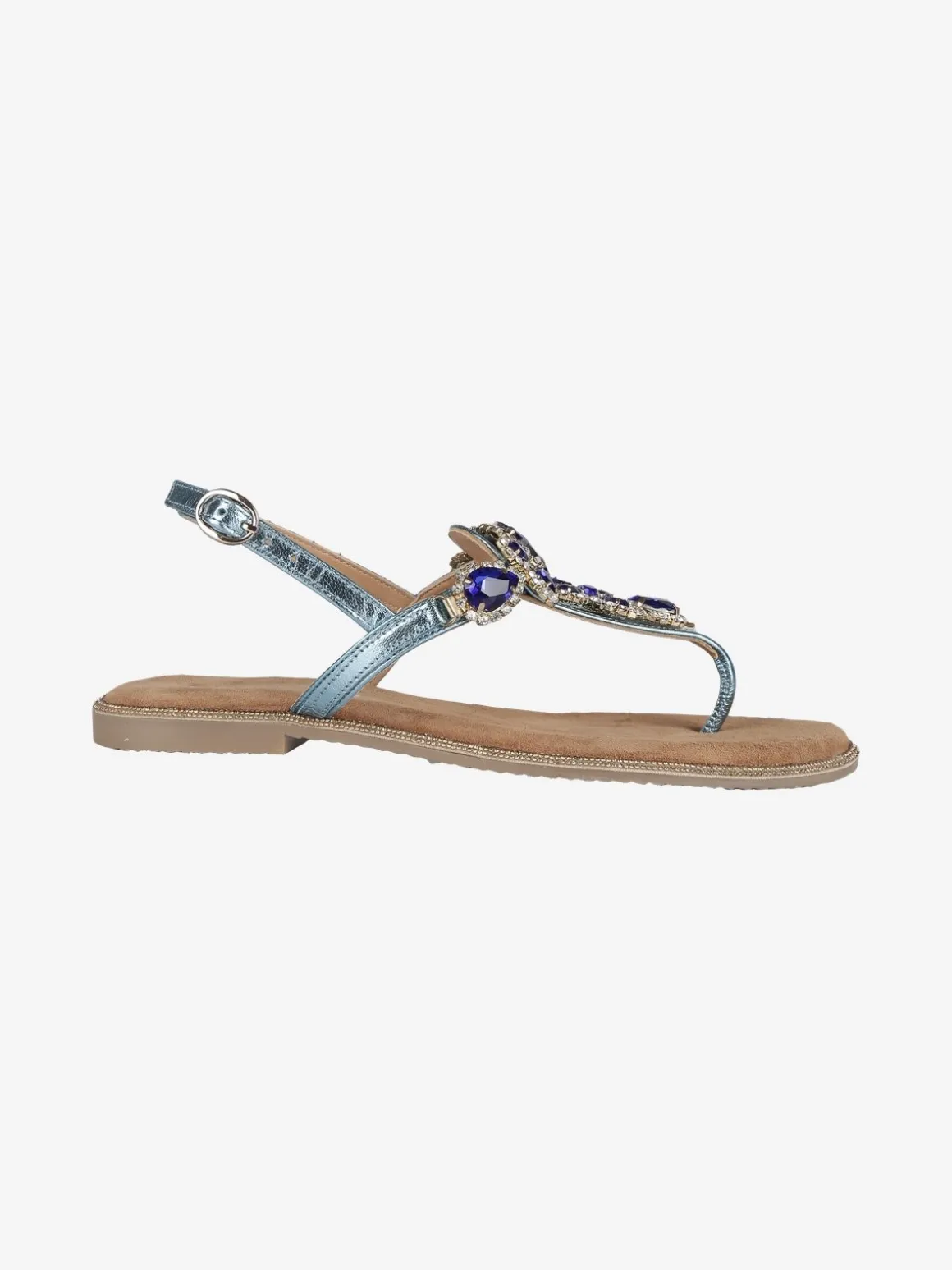 Keys Sandali in pelle con pietre donna