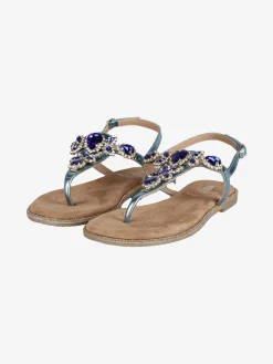 Keys Sandali in pelle con pietre donna