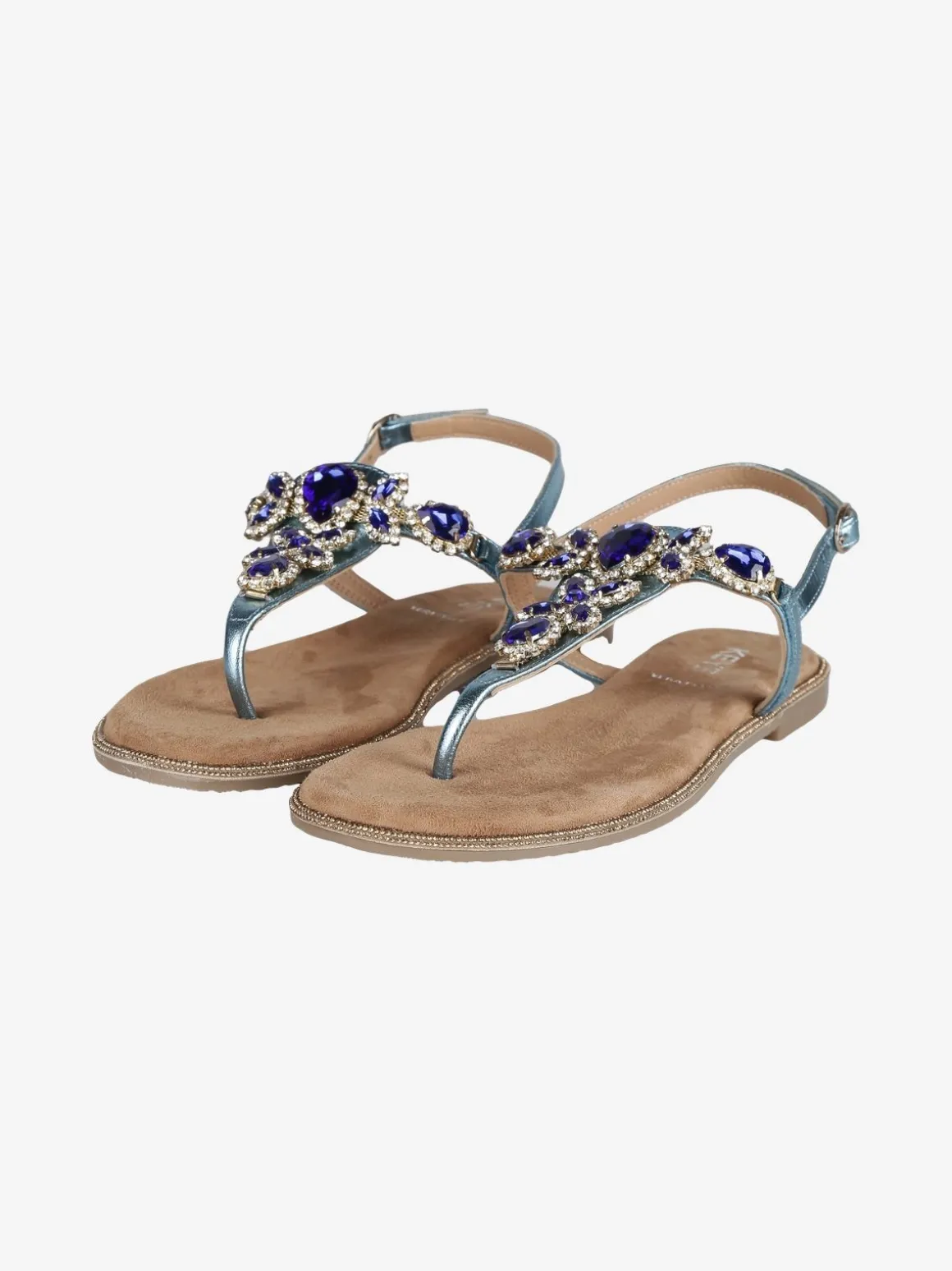 Keys Sandali in pelle con pietre donna
