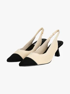Keys Slingback donna in maglia bicolore con cinturino elastico