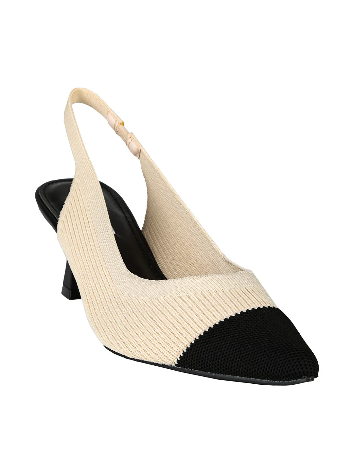 Keys Slingback donna in maglia bicolore con cinturino elastico