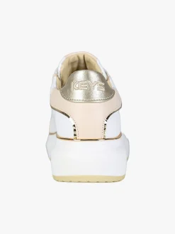 Keys Sneakers donna gioiello con platform - bianco