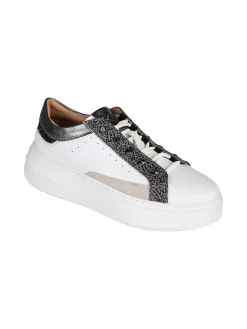 Keys Sneakers donna in pelle con borchie e platform