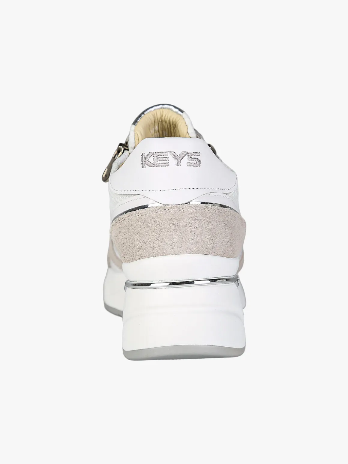 Keys Sneakers donna in pelle con platform - marrone