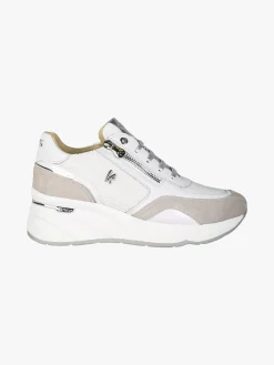Keys Sneakers donna in pelle con platform - marrone