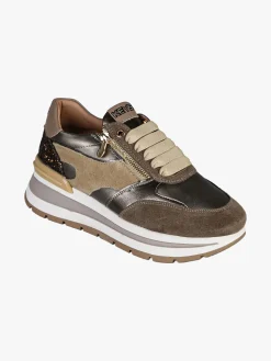 Keys Sneakers donna in pelle multicolore con platform