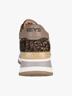 Keys Sneakers donna in pelle multicolore con platform