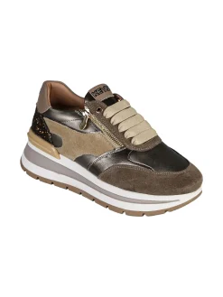 Keys Sneakers donna in pelle multicolore con platform