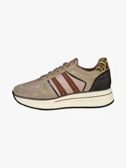 Keys Sneakers donna in pelle scamosciata con platform - multicolore