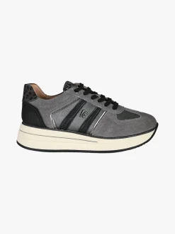 Keys Sneakers donna in pelle scamosciata con platform - grigio