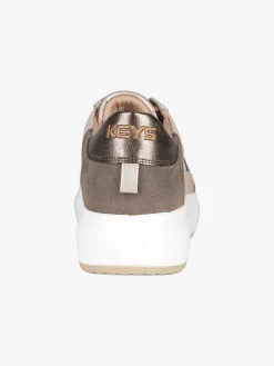 Keys Sneakers donna stringate con platform - beige