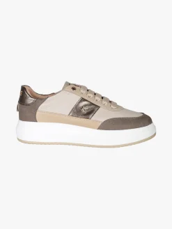 Keys Sneakers donna stringate con platform - beige