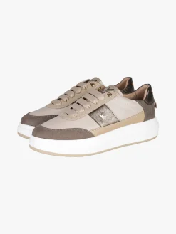 Keys Sneakers donna stringate con platform - beige