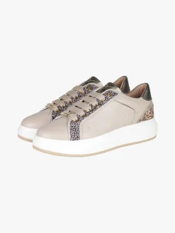 Keys Sneakers donna stringate con platform - taupe