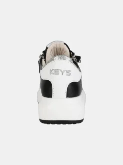 Keys Sneakers donna stringate con zip laterali e dettagli glitter