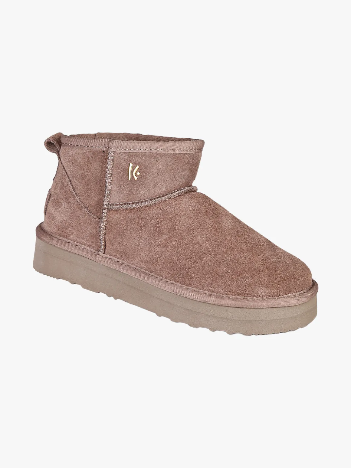 Keys Stivaletti donna in pelle scamosciata con platform - taupe