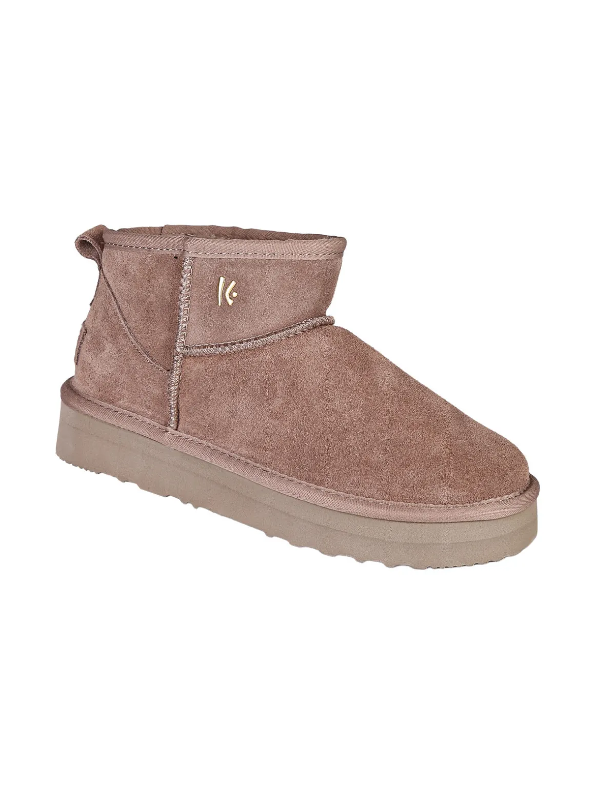 Keys Stivaletti donna in pelle scamosciata con platform - taupe