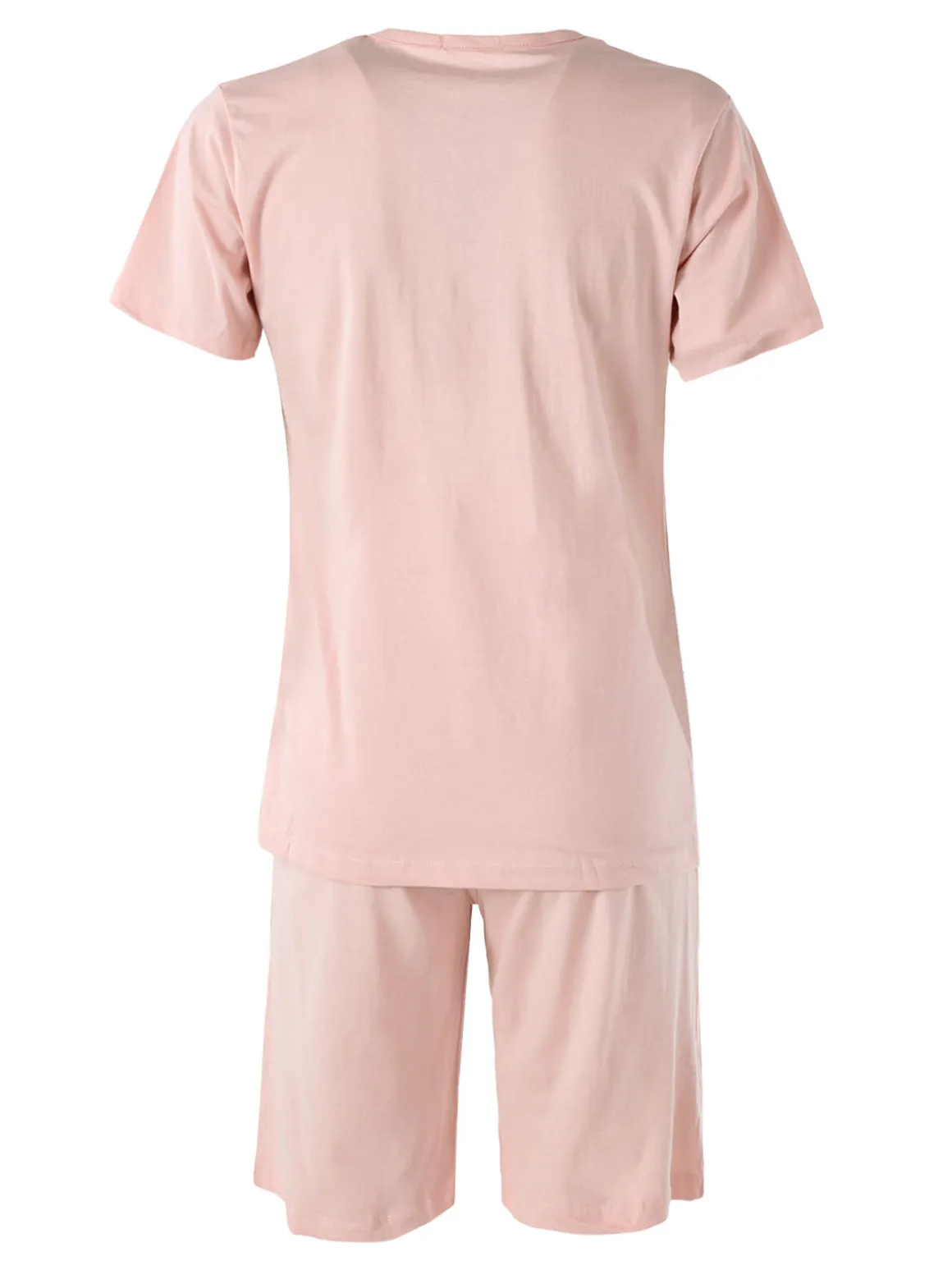 Kissimo Pigiama corto da donna in cotone - rosa