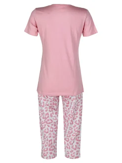 Kissimo Pigiama donna a maniche corte con pantaloni a 3/4