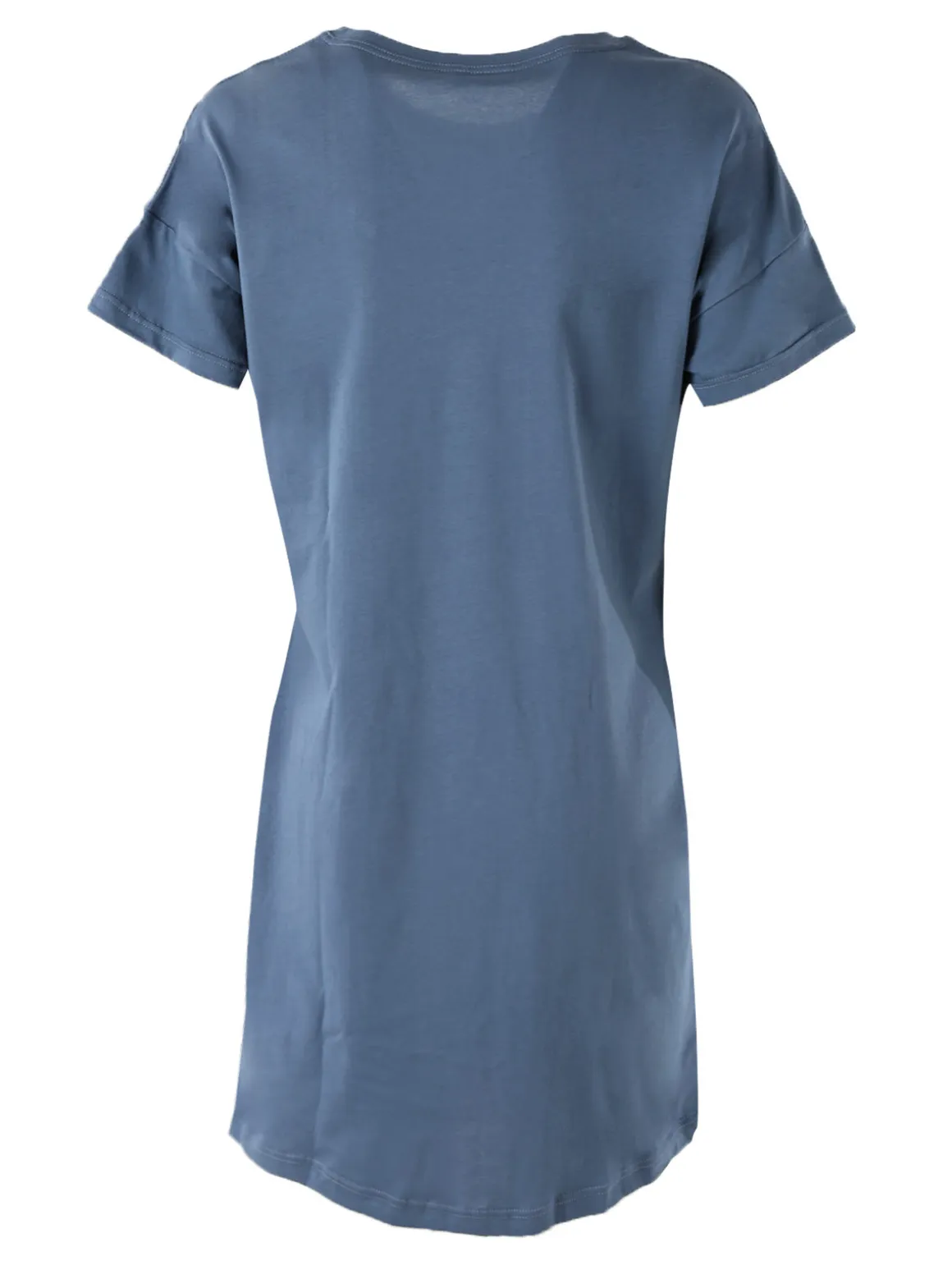 Kissimo Vestitino da donna in cotone a maniche corte con stampa scritta floreale - avion