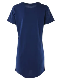 Kissimo Vestitino da donna in cotone a maniche corte - blu