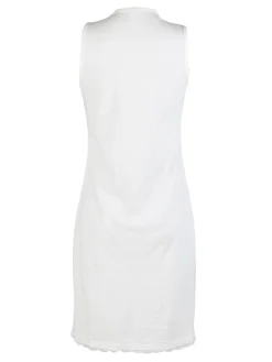 Kissimo Vestito da donna in cotone a spalla larga con pizzo