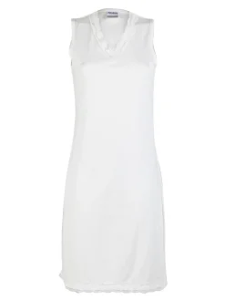 Kissimo Vestito da donna in cotone a spalla larga con pizzo