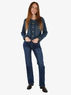 Kiss Pink Giacca donna in jeans