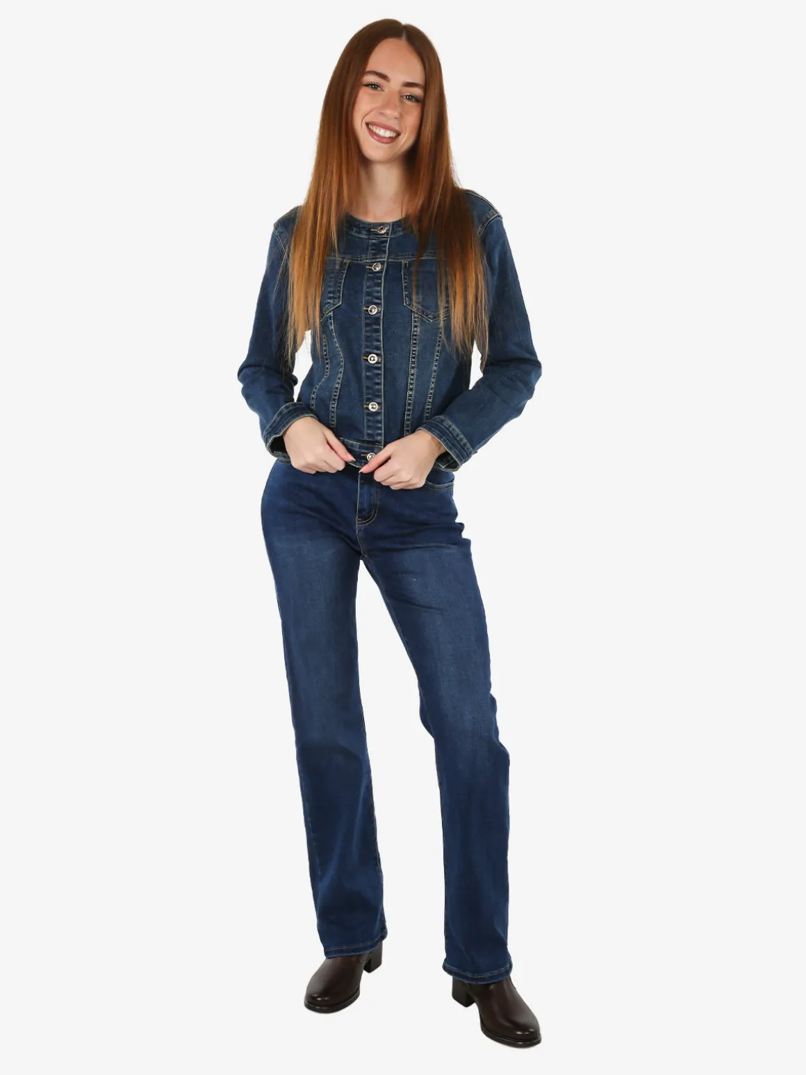 Kiss Pink Giacca donna in jeans