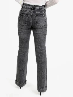 Kiss Pink Jeans donna push up a zampa - nero