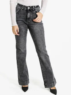 Kiss Pink Jeans donna push up a zampa - nero