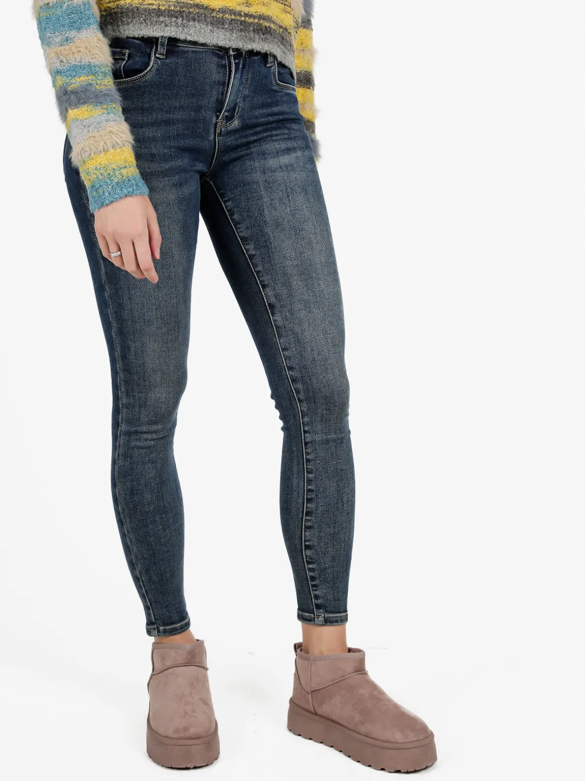 Kiss Pink Jeans donna skinny push up