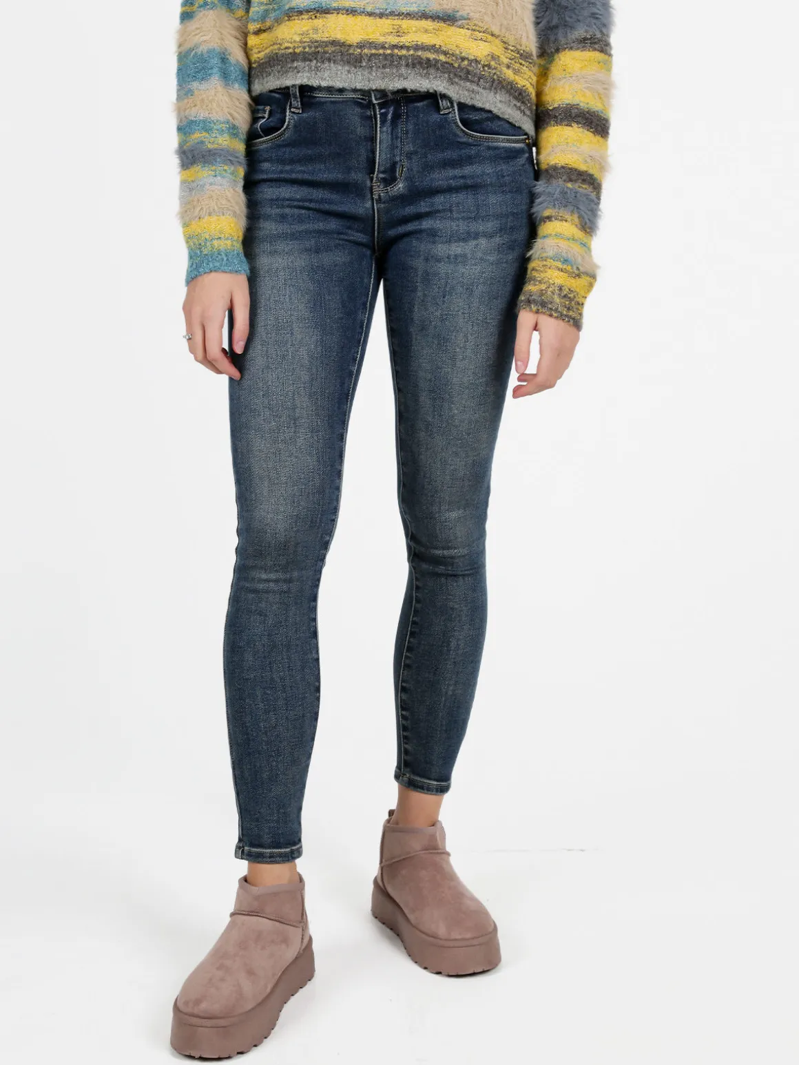 Kiss Pink Jeans donna skinny push up