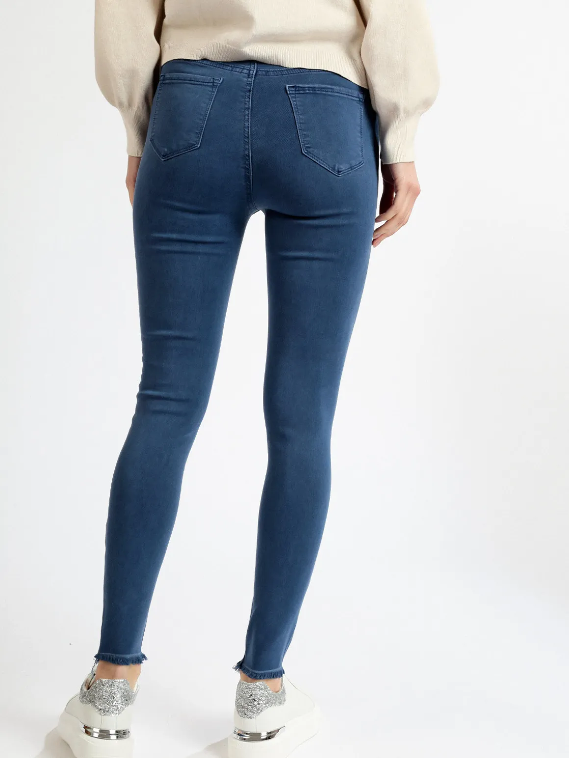 Kiss Pink Pantaloni donna elasticizzati con strappi